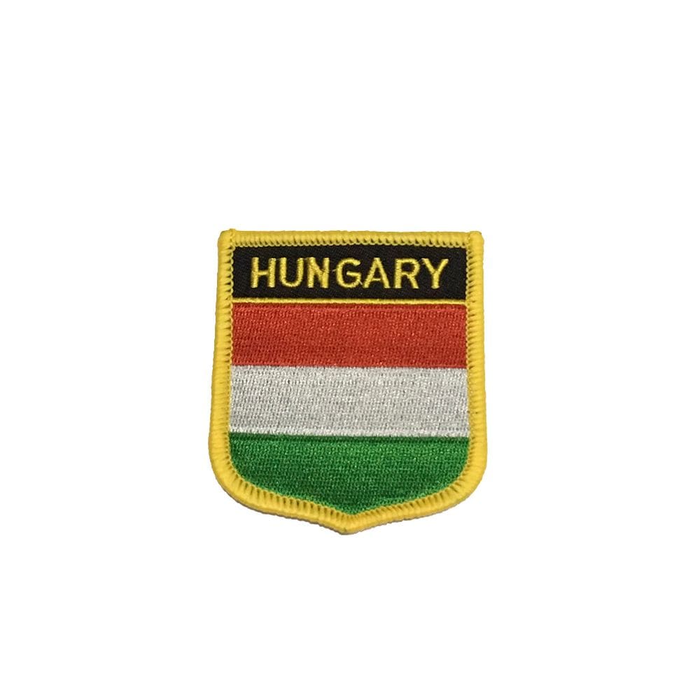 Patche Aplique Bordado Escudo Da Bandeira Da Hungria 6x7 cm