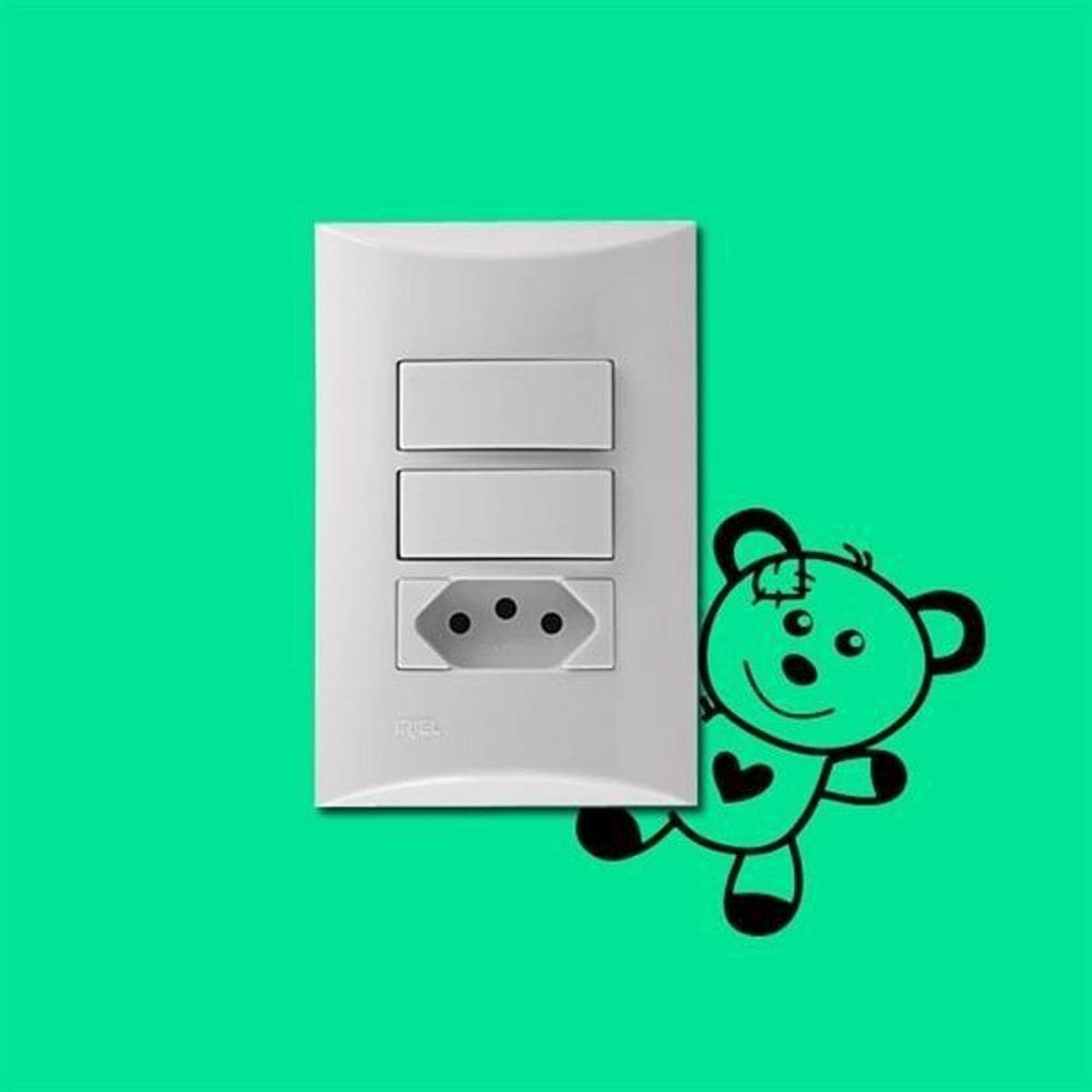 Adesivo 2 Peças Interruptor Tomada Infantil Ursinho