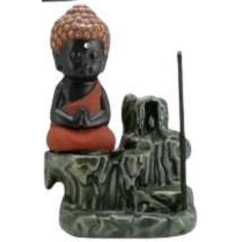 Incensário + 50 Incensos Cone -Backflow 4 Unidades