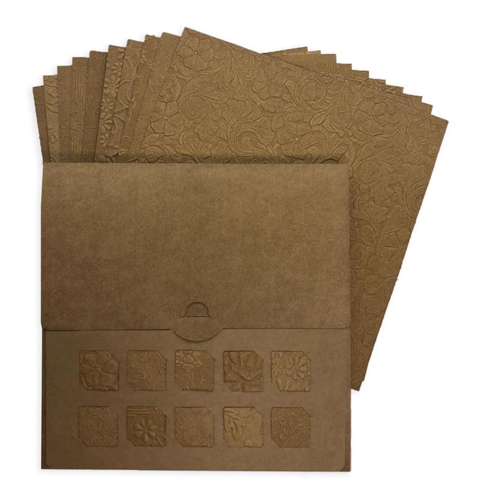 Papel Kraft Textura Kit Tex Papel Ref H081 - 10 Folhas