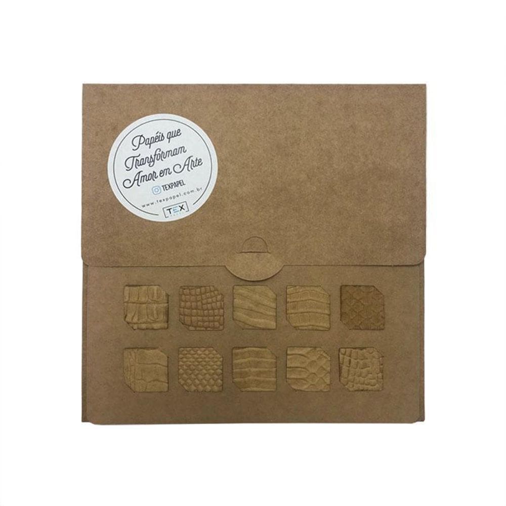 Papel Kraft Textura Kit Tex Papel Ref H080 - 10 Folhas