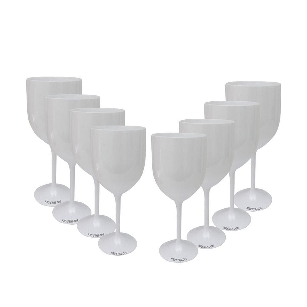 Kit 8 Taças Vinho Branco Acrílico