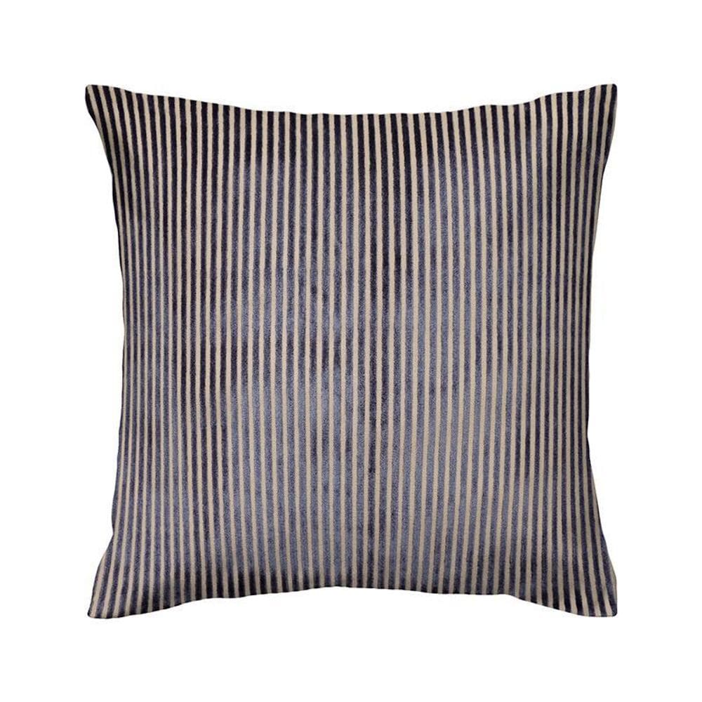 Capa De Almofada Vivain Listrado Tecido Veludo Marrom