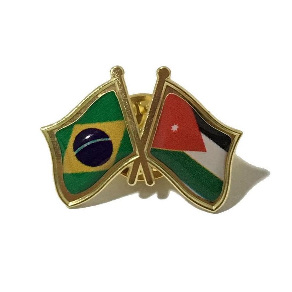Pin Da Bandeira Do Brasil X Jordânia