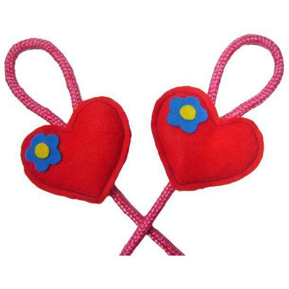 Pula Corda Em Sisal Trançado Coração 2 Metros Multicolorido