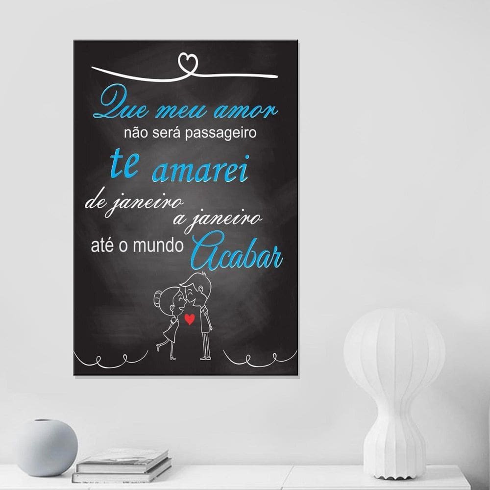 Quadro Decorativo Com Frases De Amor 1 Peça 20X30