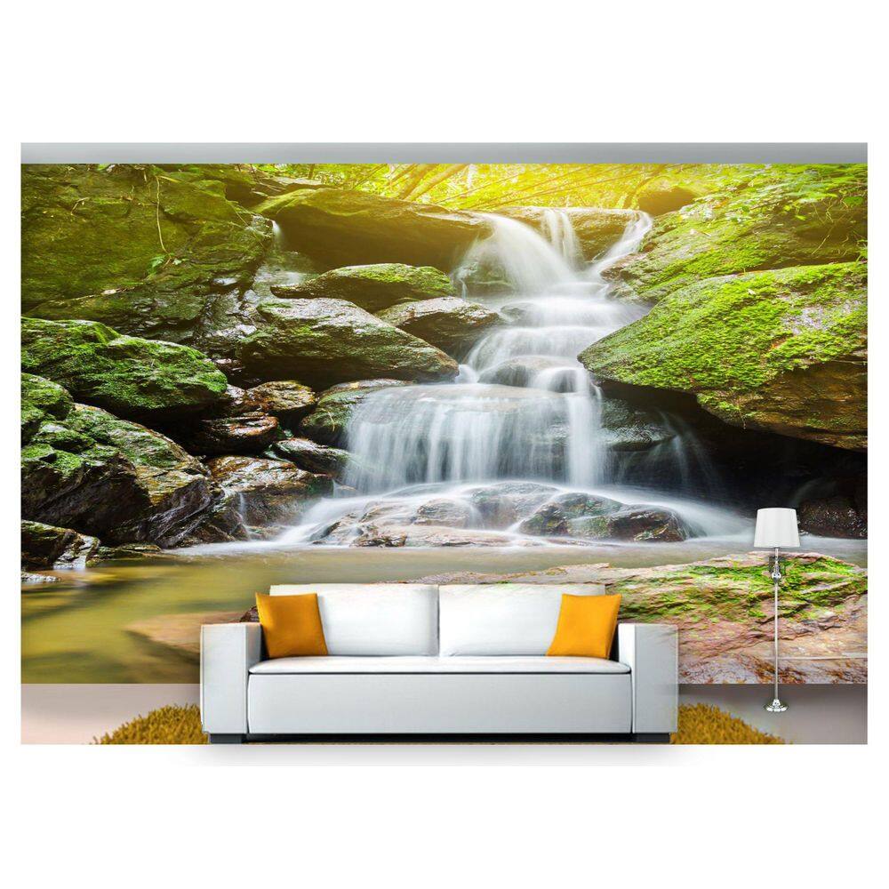 Papel De Parede Cachoeira Natureza Mata 3D Nch122