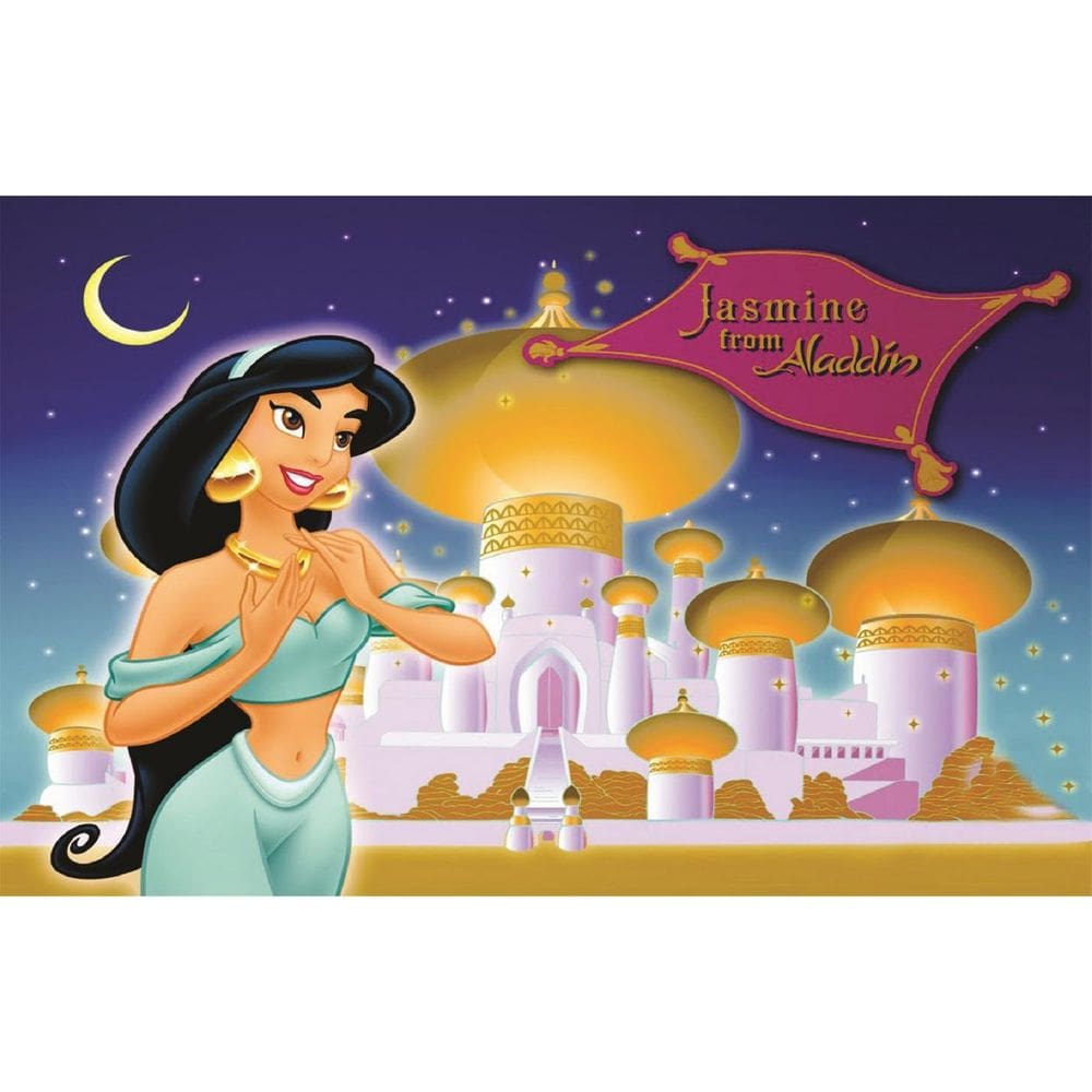 Fundo Fotográfico Em Tecido Princesa Jasmine Castelo 1,50M
