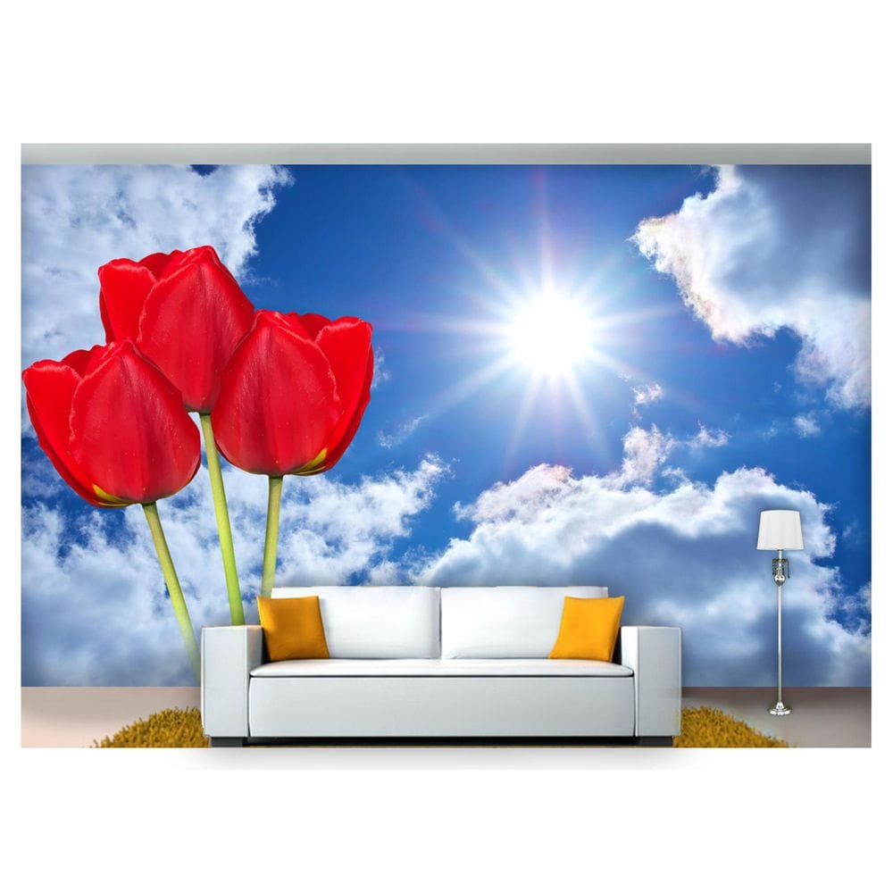 Papel De Parede Flores Rosas Romântico 3D Nfl246