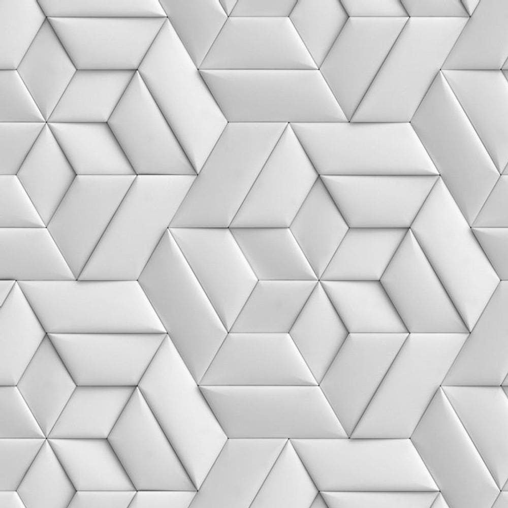Papel De Parede 3D Hexagano Cinza Geometrico Adesivo Lavavel