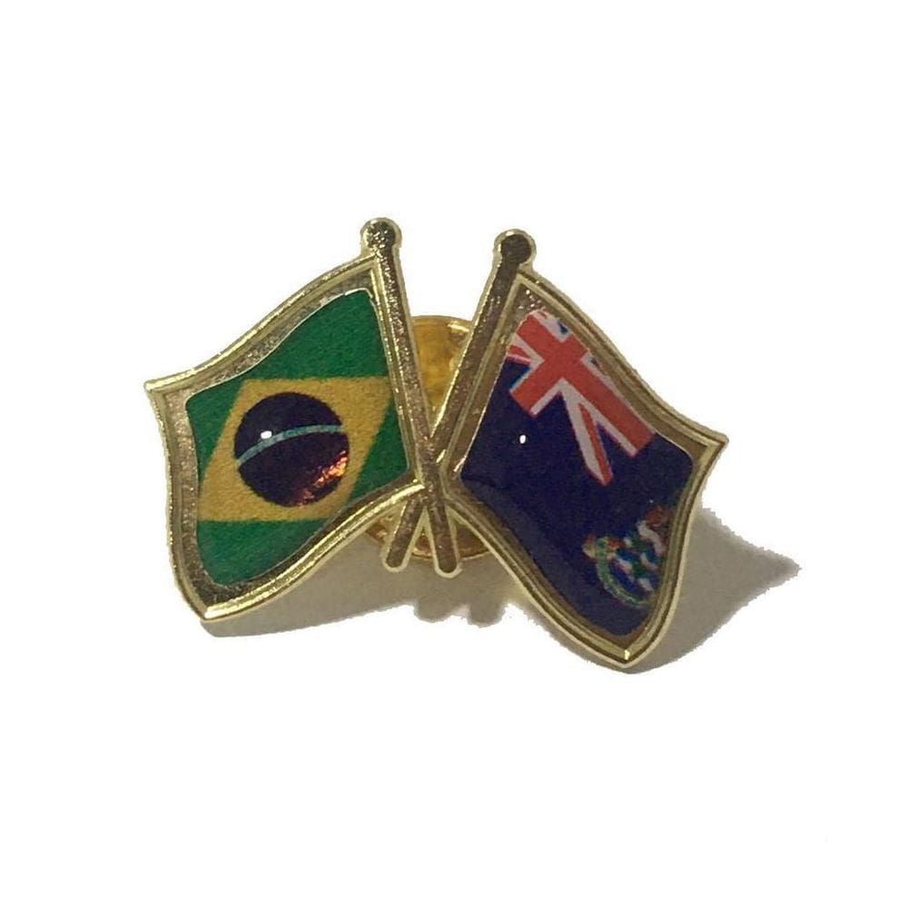Pin Da Bandeira Do Brasil X Ilhas Cayman