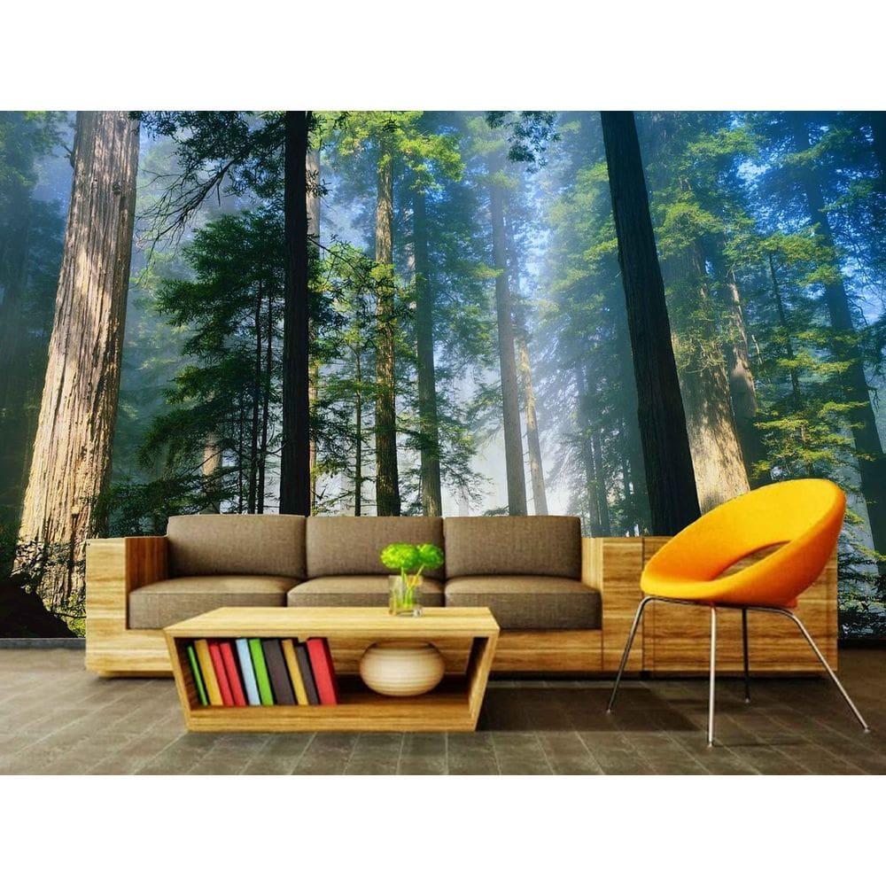 Papel de Parede Floresta Autocolante 1m x 1m PVC Lisa