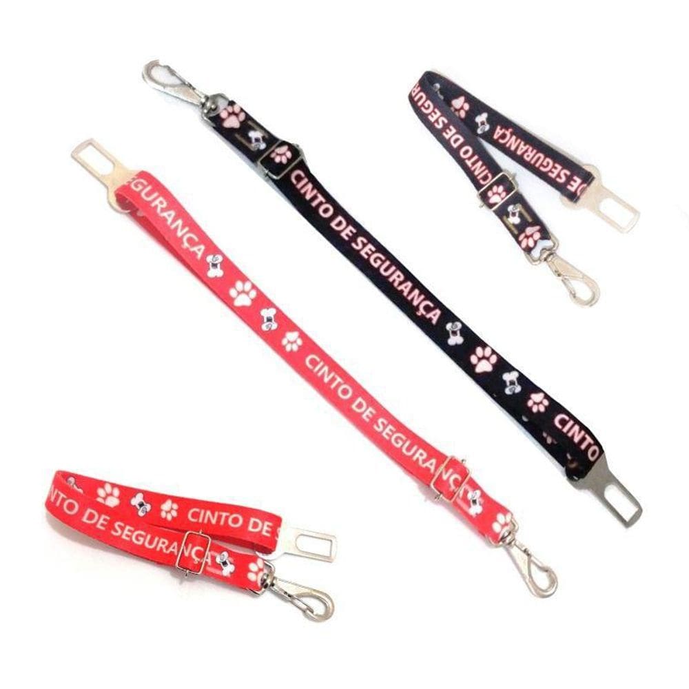 Kit Cinto De Segurança - Preto E Vermelho