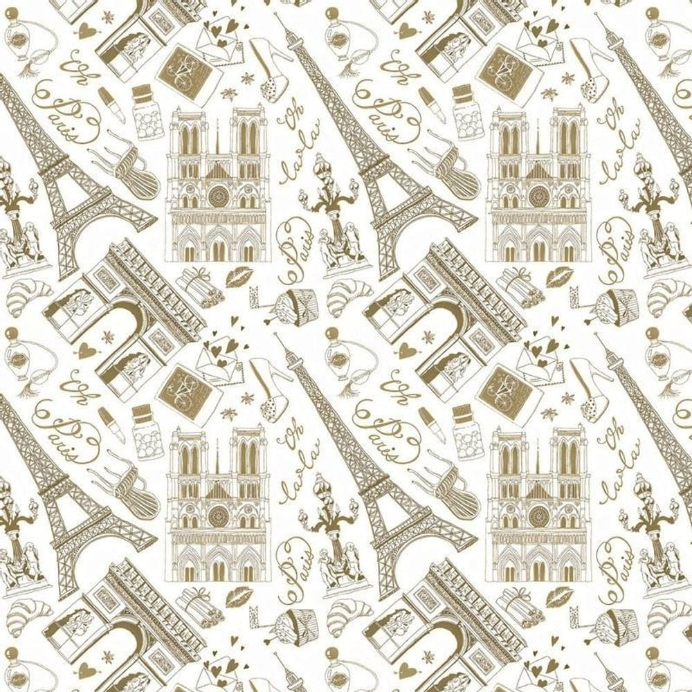 Papel De Parede Paris Carta Coração Perfume Beijo Cupcake