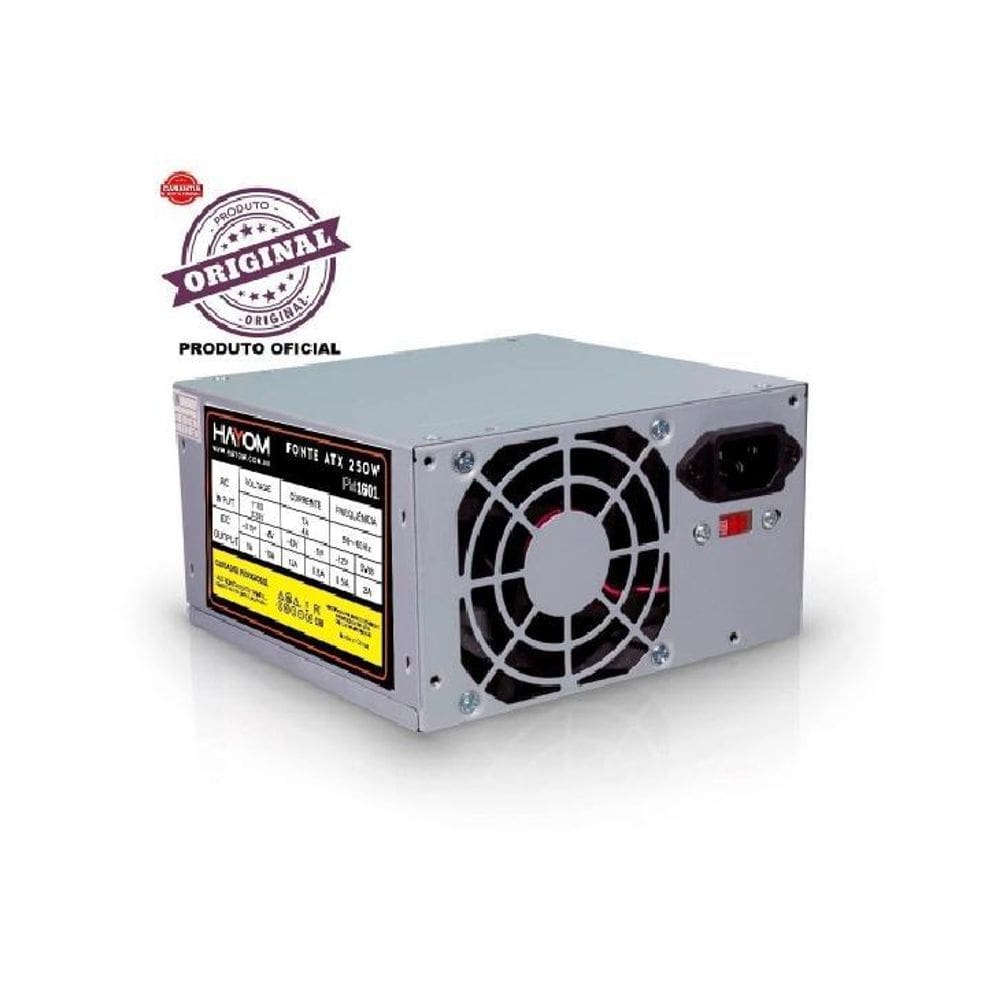 Fonte De Alimentacao Hayom 250W Atx - 110/220V - Pw1601