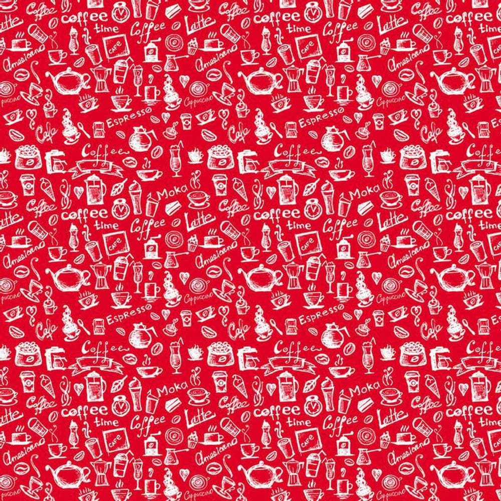 Papel Parede Vermelho Café Coffee Espresso Chá Capuccino