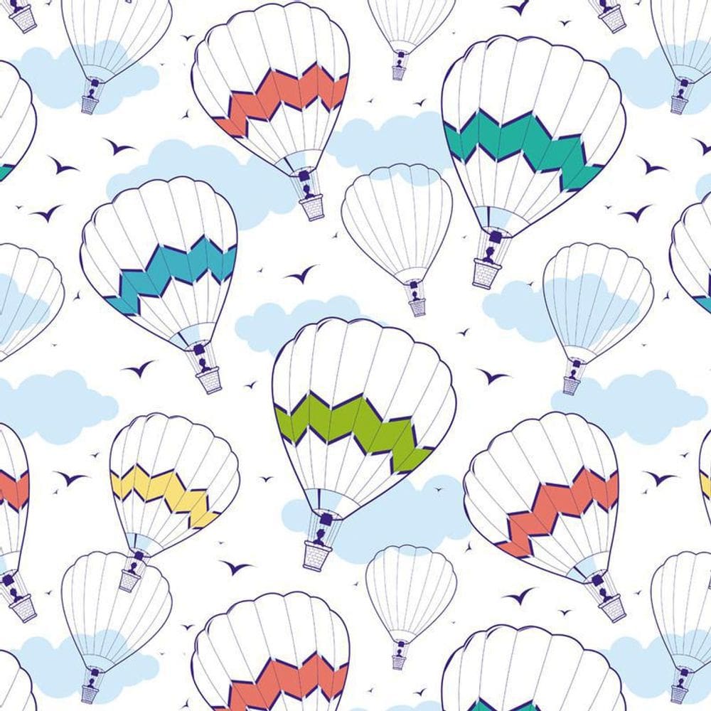 Papel Parede Adesivo Decorativo Balões Coloridos Infantil