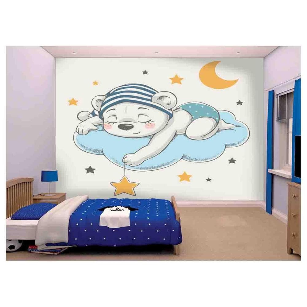 Papel De Parede Infantil Ursinho Quarto Bebê  Azs146