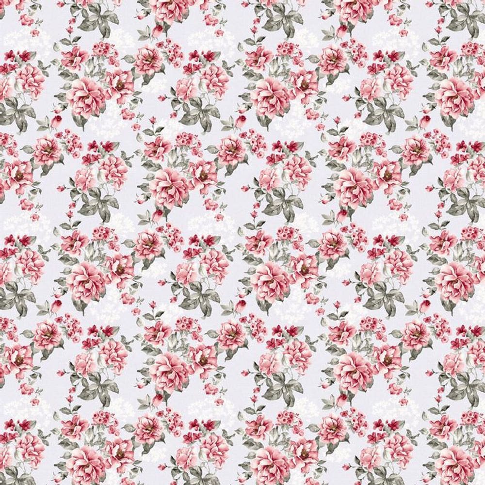 Papel De Parede Floral Flores Vermelhas Autocolante Lavavel