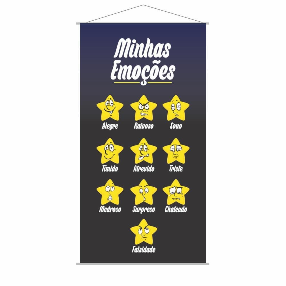 Banner Minhas Emoções Escolar Pedagógico 80X50Cm