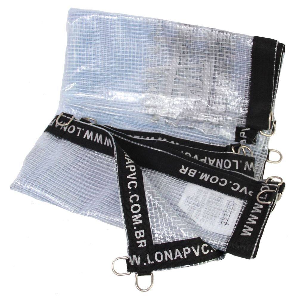 Lona transparente 2 x 2 mt pvc vinil toldo tenda anti-chamas