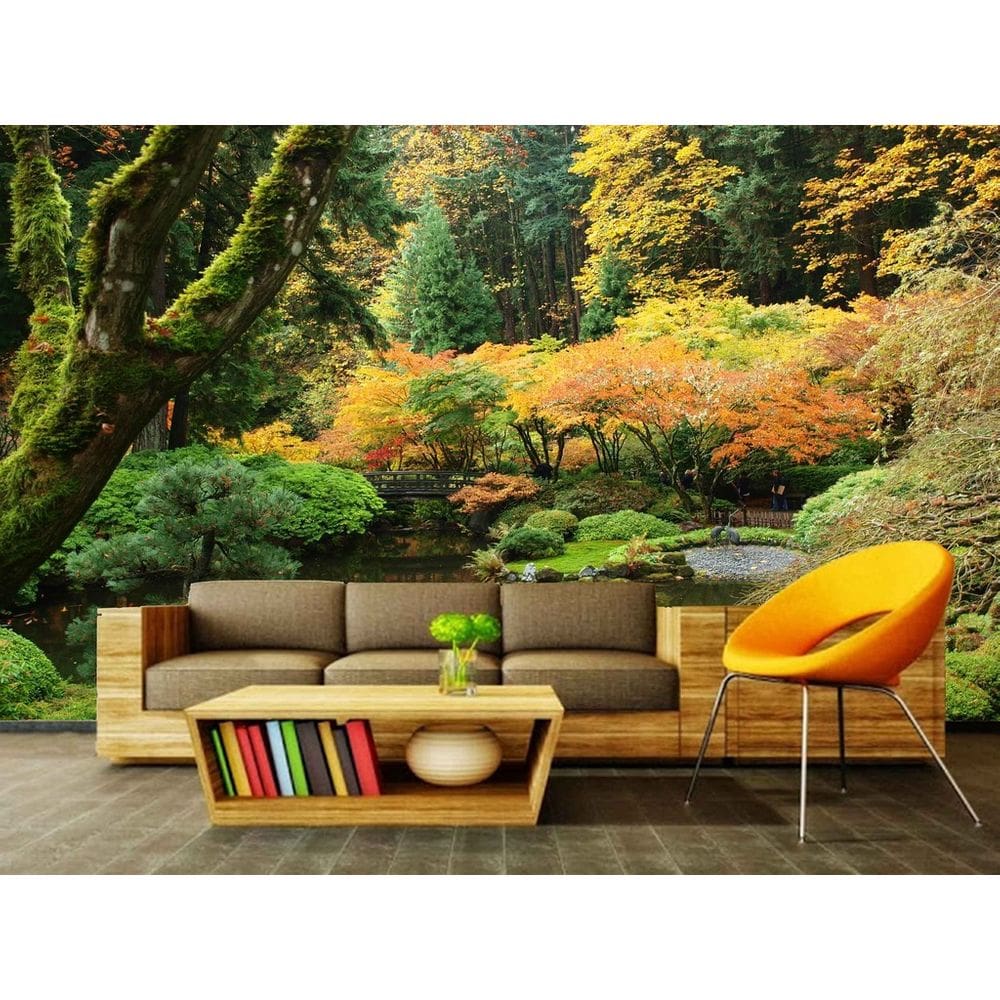 Papel de Parede Autocolante Floresta 1x1m PVC Vinílico Lisa