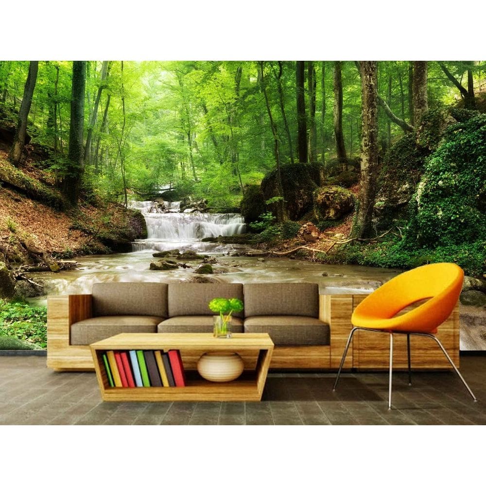 Papel de Parede Autocolante Floresta 1x1m PVC Lisa 1000g