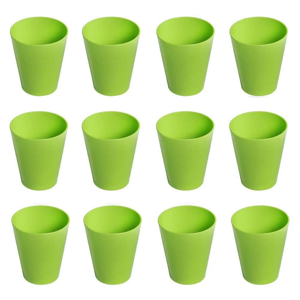 Conjunto De Copo Fresc Vemplast 350Ml 12 Peças Verde