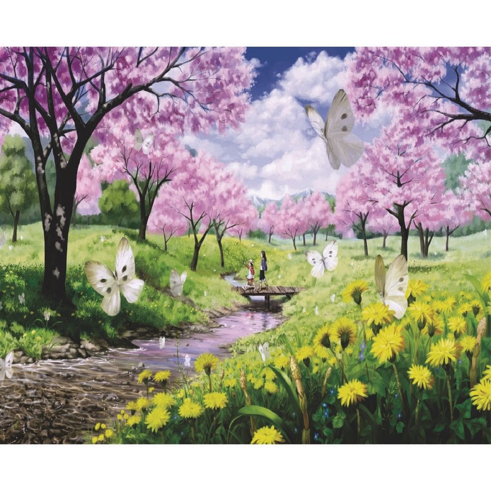 Fundo Fotográfico Em Tecido Bosque De Borboletas 2,60X1,50.