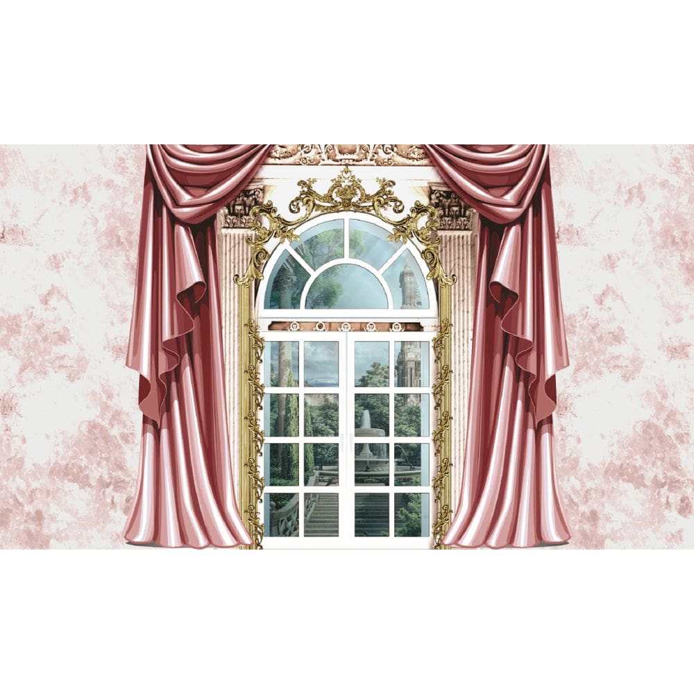 Fundo Fotográfico Em Tecido Janela Do Palácio 2,60X1,50.