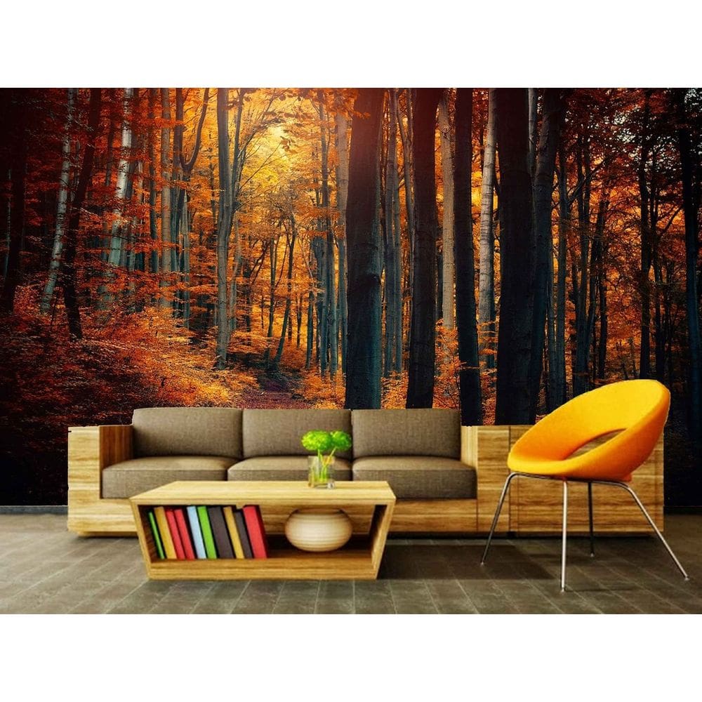 Papel de Parede Auto. Floresta 1m x 1m - PVC - 1000g - Lisa