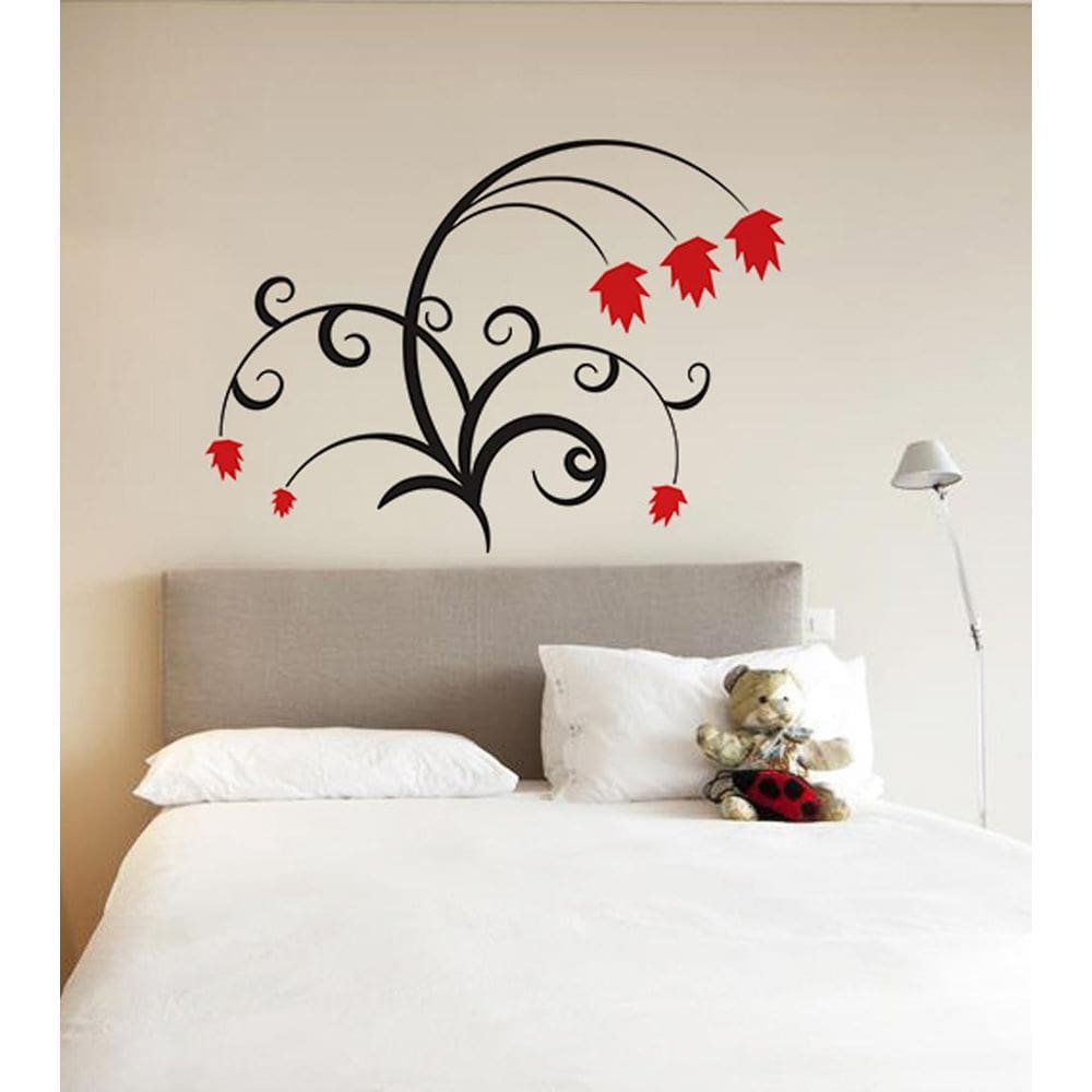 Adesivo Decorativo De Parede Floral Com Flores