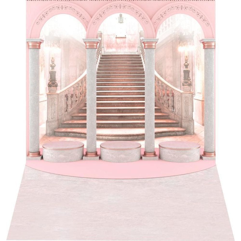 Fundo Fotográfico Newborn Em Tecido Escadas 1,50X2,20