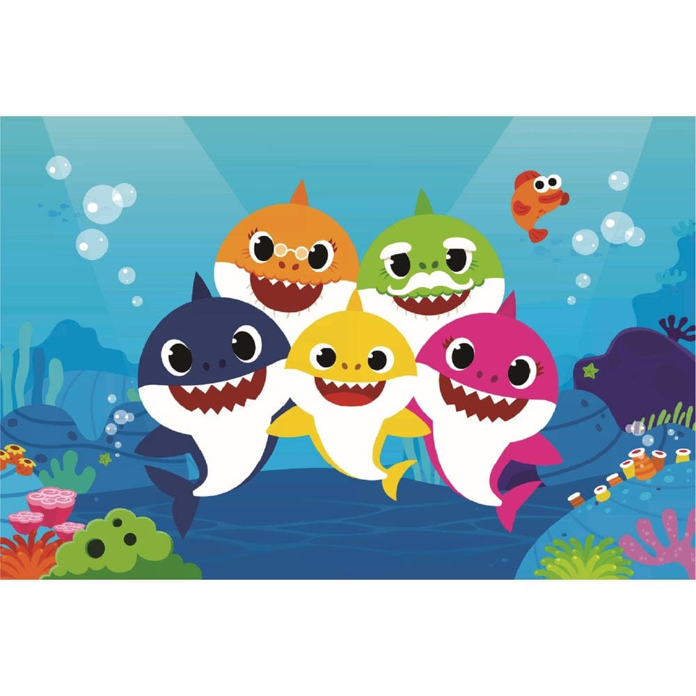 Fundo Fotográfico Em Tecido Baby Shark 2,60X1,50.