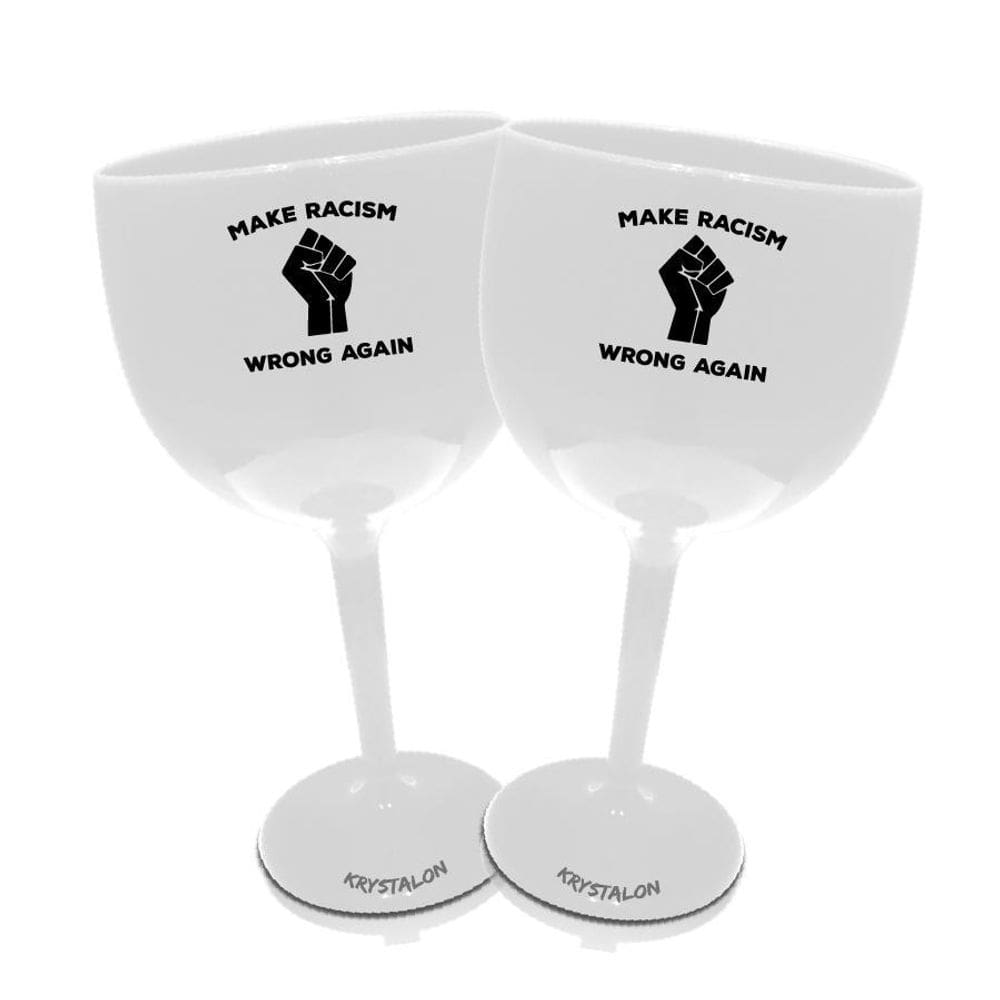 Kit 2 Taças Gin Brancas Personalizadas Make Wrong