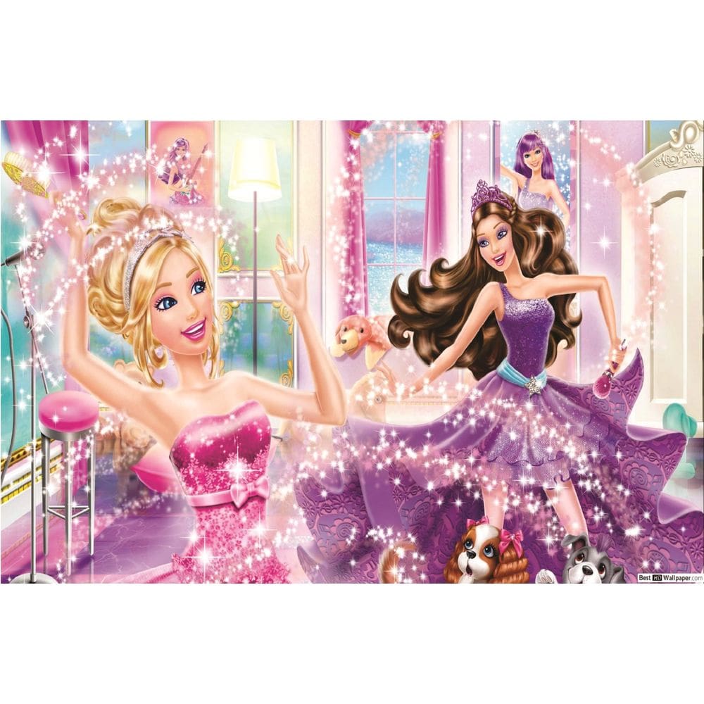 Fundo Fotográfico Em Tecido Barbie No Baile 2,80X1,50.