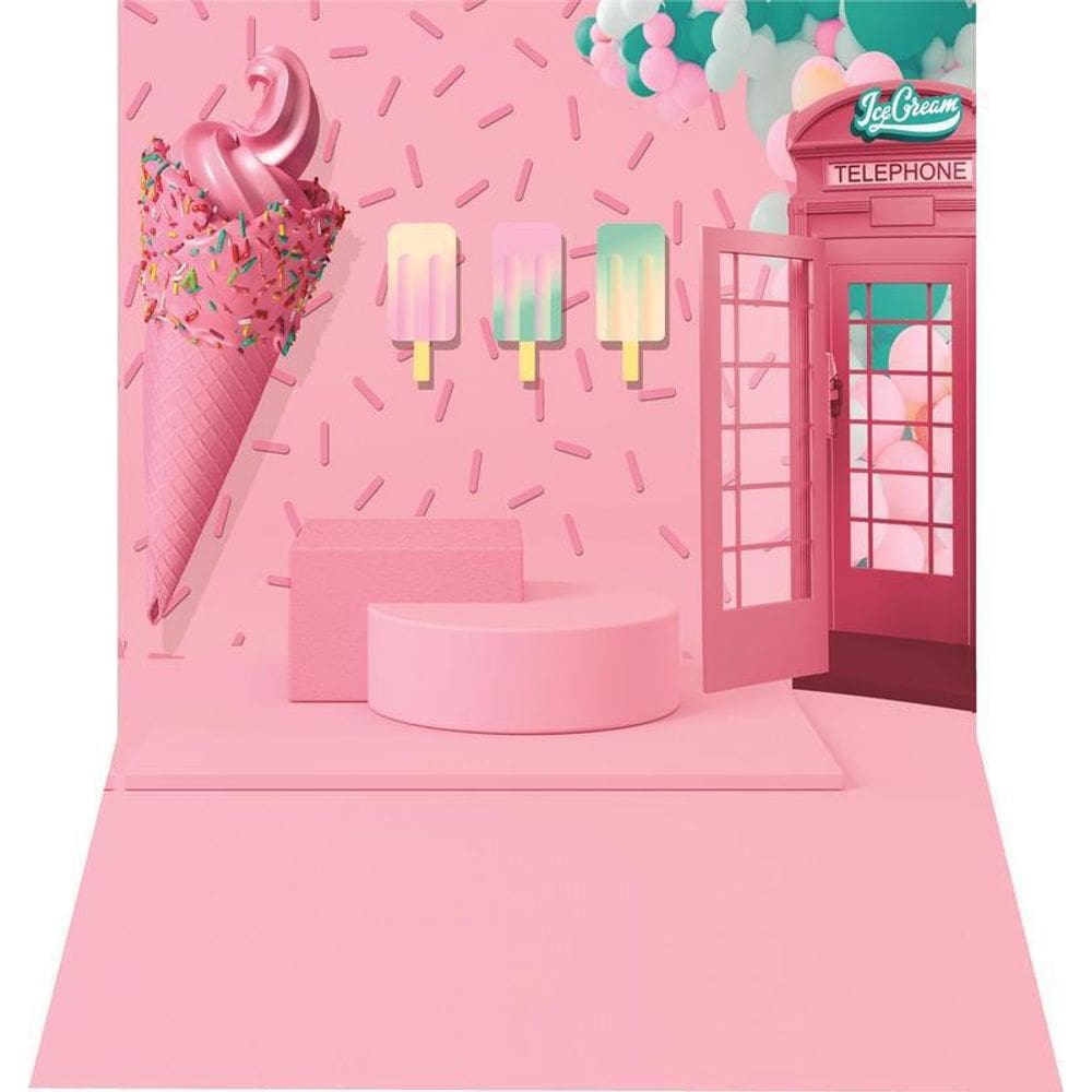 Fundo Fotográfico Newborn Em Tecido Sorvete 1,50X2,50