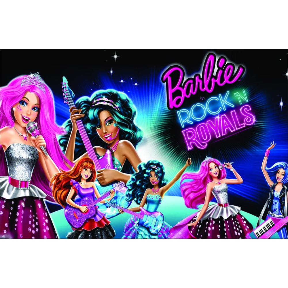 Fundo Fotográfico Em Tecido Barbie Rock In Royal 2,20X1,50.