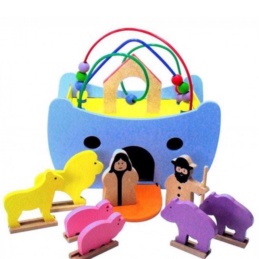 Arca de Noé Pequena Aramado MDF Bem Infantil  30x 15x32 cm