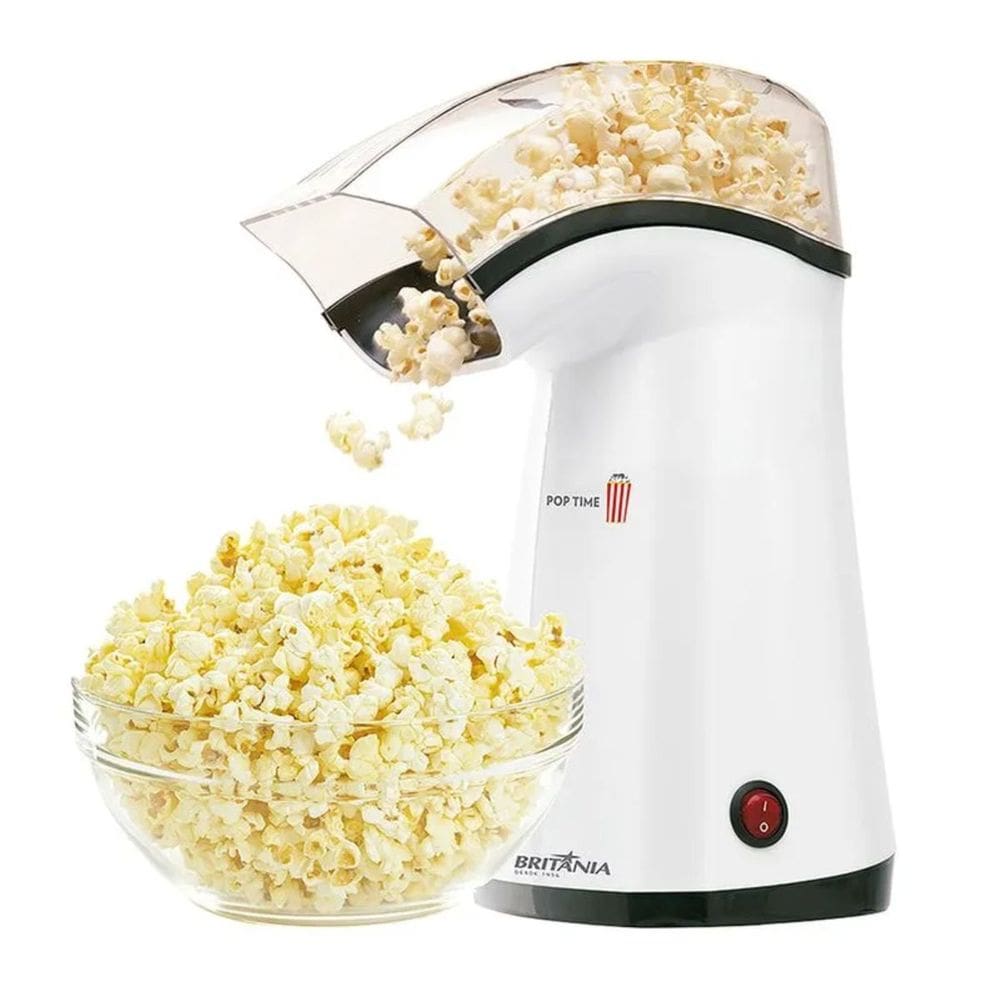 Pipoqueira Elétrica Ar Quente Pop Time 1000W Pipoca Rápida Sem Óleo 100g Milho Britânia