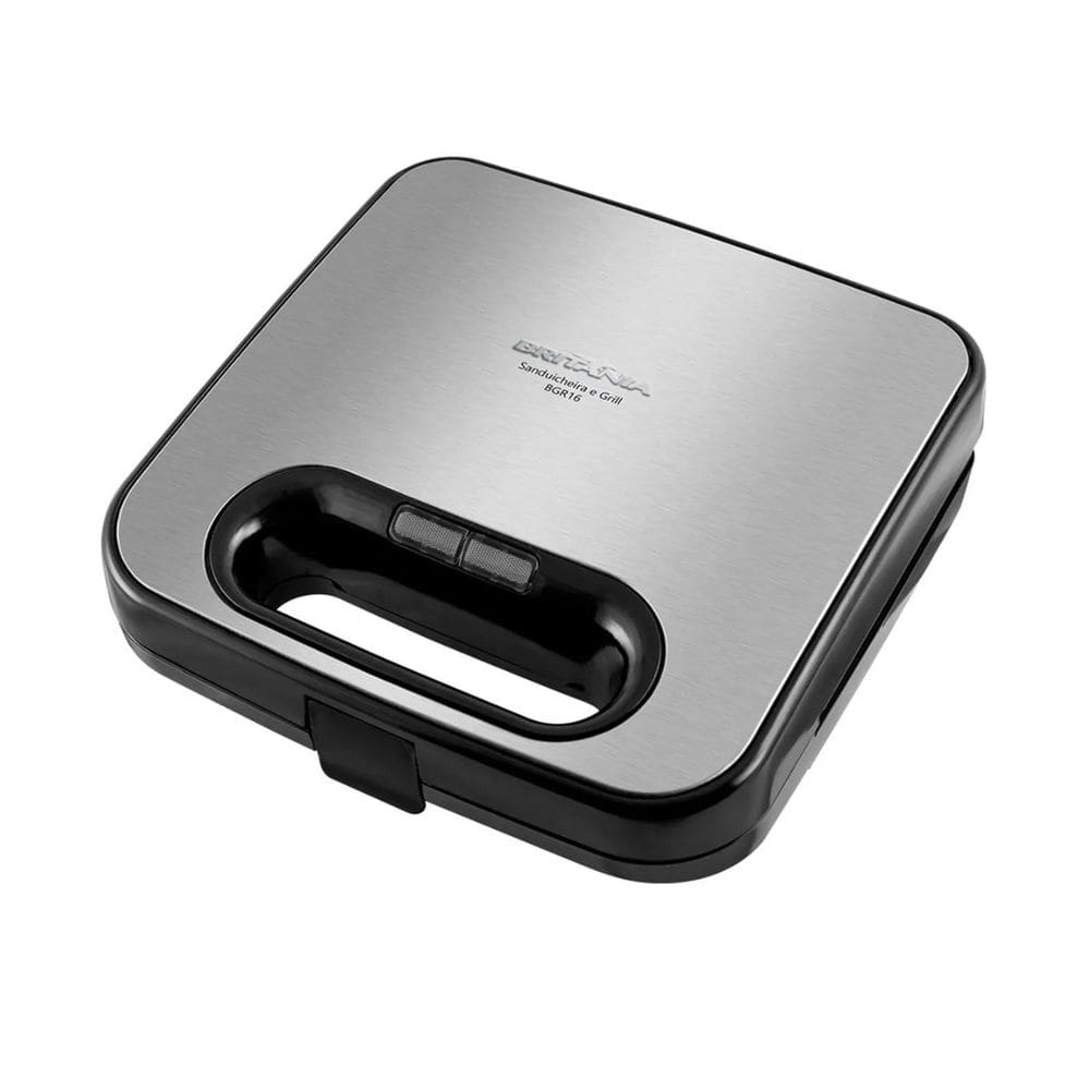 Sanduicheira e Grill 750W Antiaderente Redstone Sanduíches Carnes e Legumes Britânia