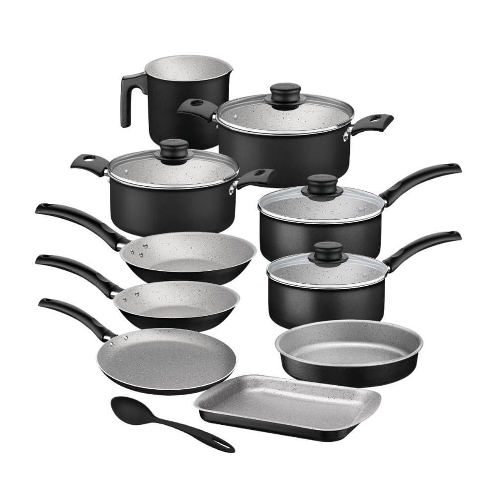 Jogo De Panelas 11 Peças Turim Preta Antiaderente Tramontina