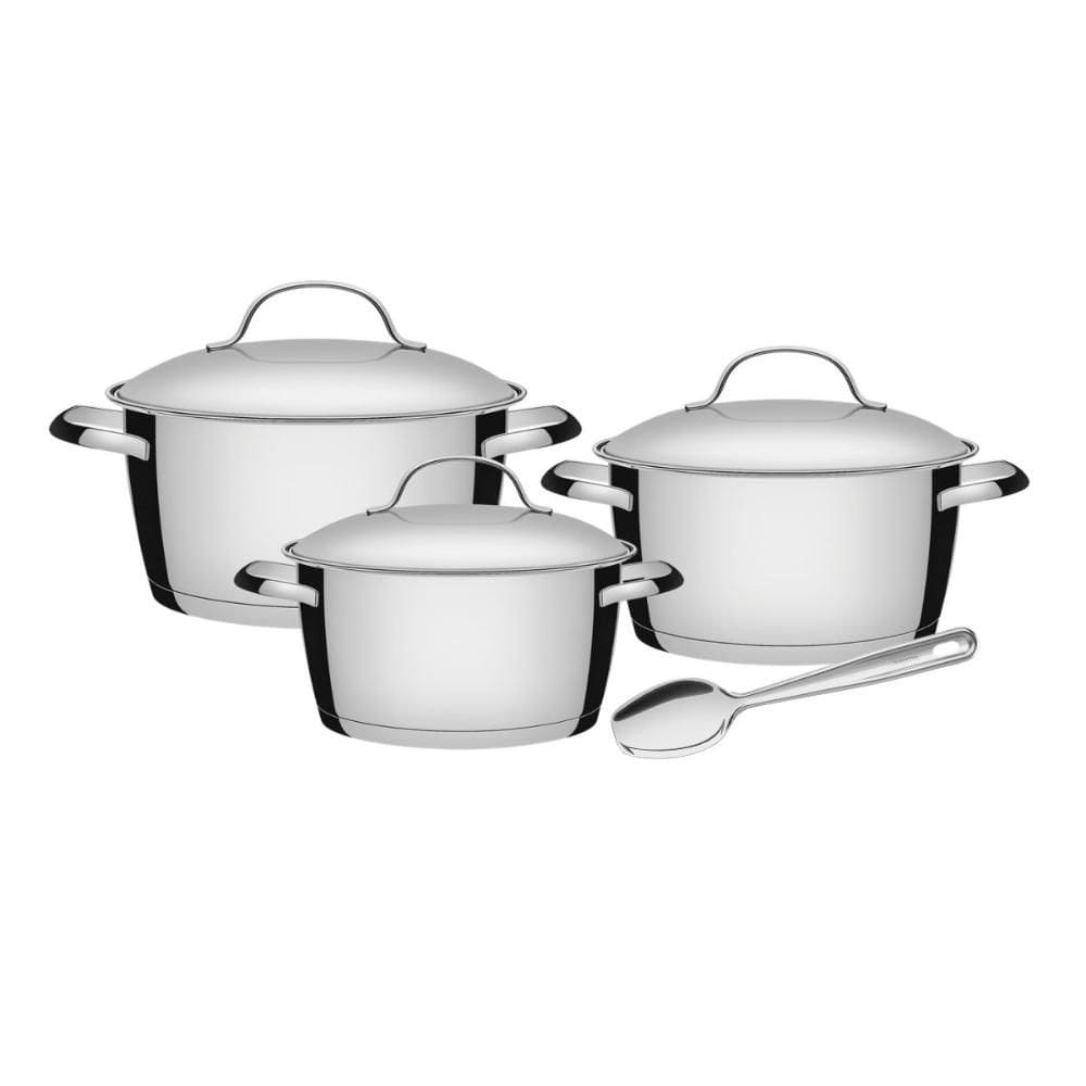 Jogo De Panelas Aço Inox Allegra 4 Peças Tramontina