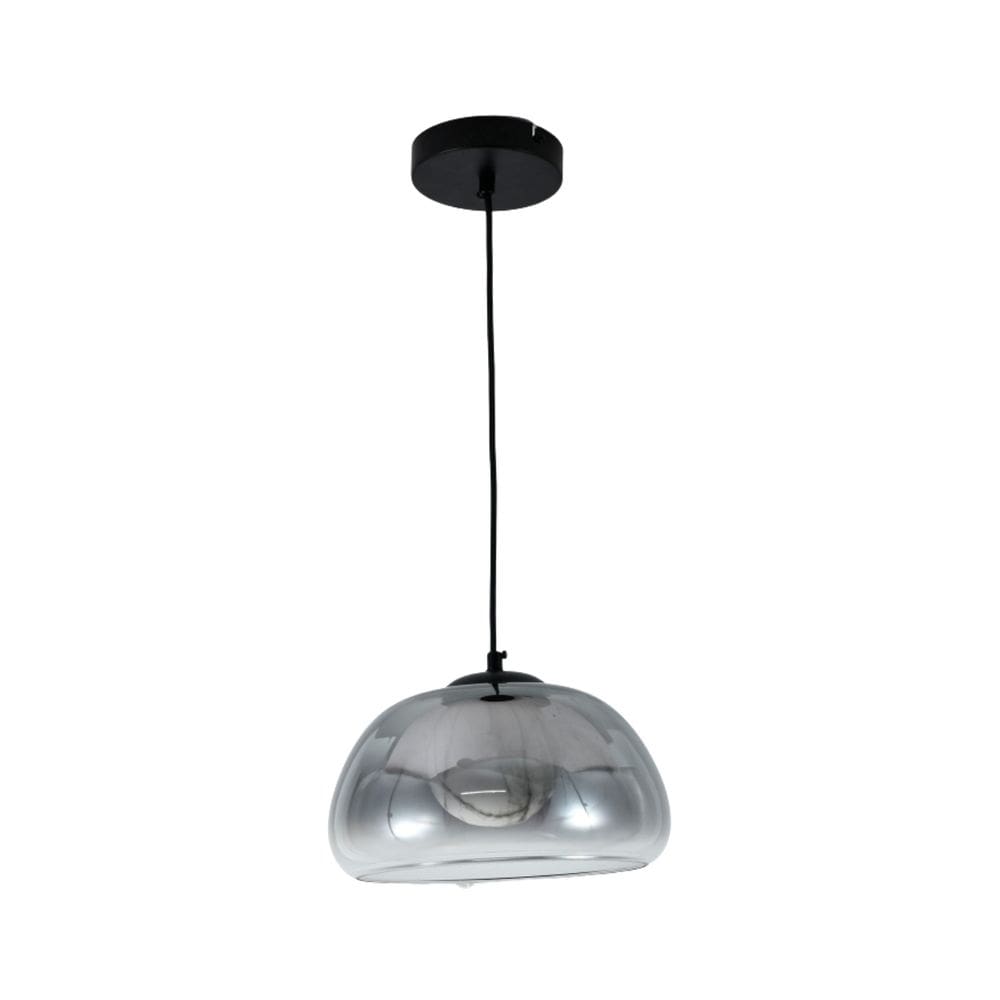 Pendente Pietra Sfera Preto Vidro Fumê 24,5cm 1G9