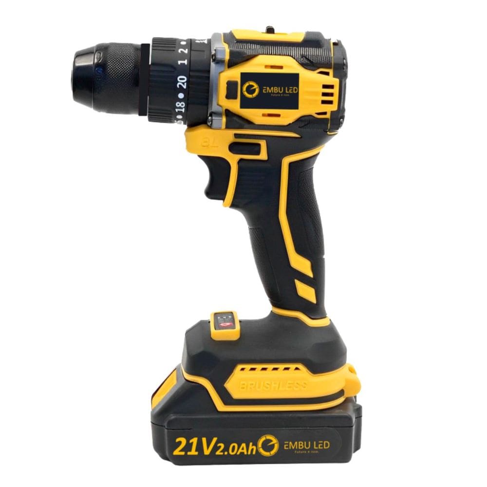 Parafusadeira/Furadeira Com 2 Baterias 21V 2.0AH Bivolt 1750RPM + Maleta E Acessórios