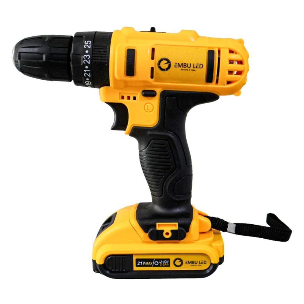 Parafusadeira/Furadeira Com 2 Baterias 21V Bivolt 1350RPM + Maleta E Acessórios