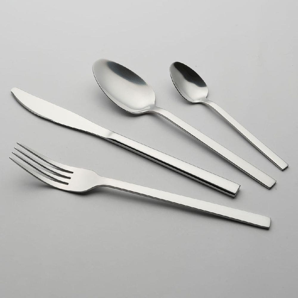 Kit 24 Peças Talheres Faqueiro Home&Co Savana Aço Inox Prateado Faca Garfo Colher