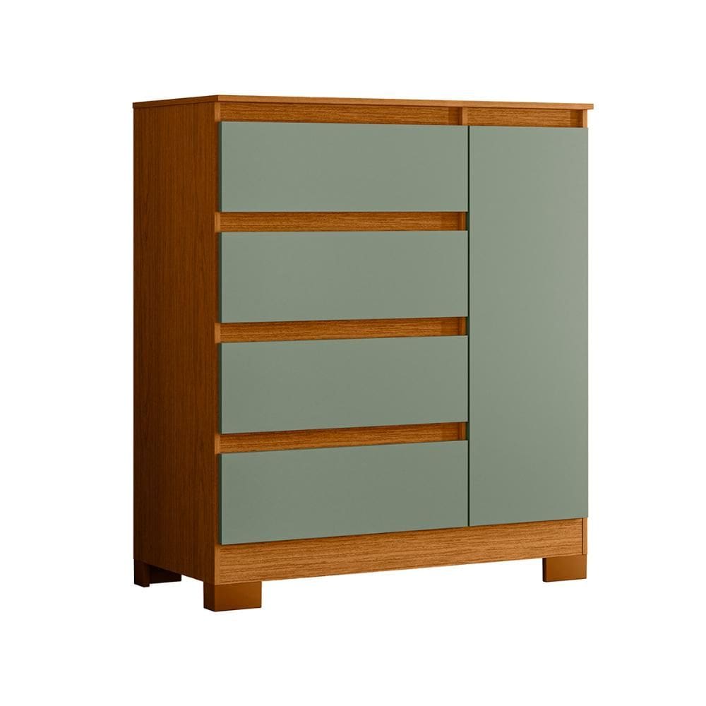 Cômoda Sapateira Olimpia Quarto Com 4 Gavetas e 1 Porta