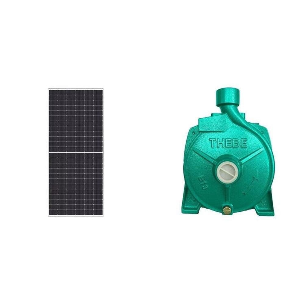 Kit Bomba Solar B-13 620w Ip44 76v + 2 Placas Solares Monocristalina Half-cell 550w Thebe Ebara Verde/Preto
