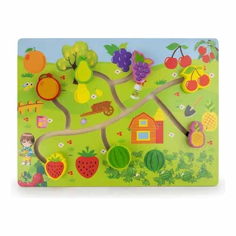 Jogo Labirinto de Madeira Relação Alimentar Montessori